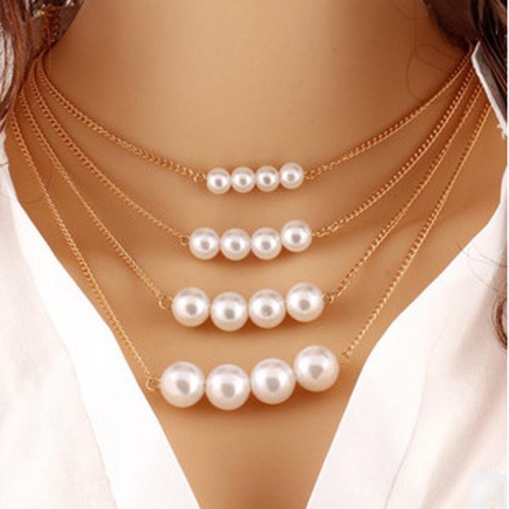 Multilayer Boho Pearl Necklace